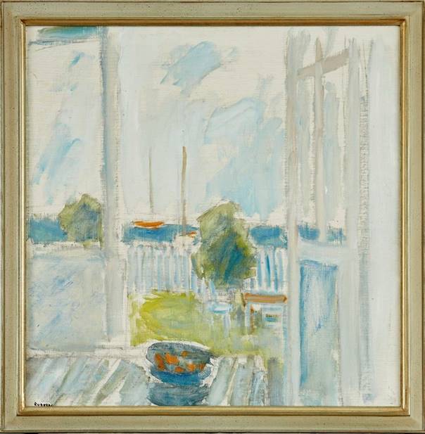 Gustav Rudberg Frn verandan, Hven 72x71,5 cm